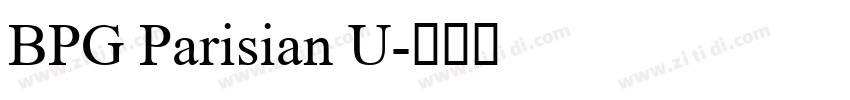BPG Parisian U字体转换